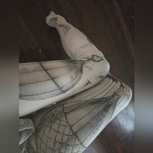 Printed thigh high tights